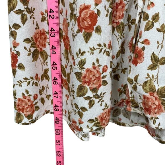 Reformation Fauna Dress Floral Button Front Mid Dress 6 Cottage Feminine Retro - Picture 13 of 13